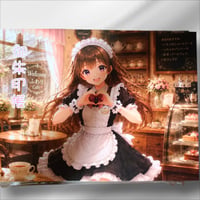 プリント御朱印帳 ふわりちゃんメイドさん