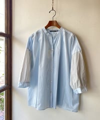 シャツ J.sloane ジェイスローアン 60sローンアイレットレーススキッパーシャツ サックス SH2622501