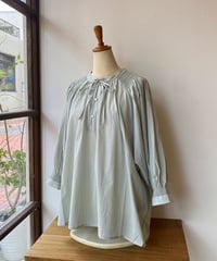 ブラウス HEAVENLY ヘブンリー コットンローンスモッキングスリーブブラウス スモークブルー 2637072