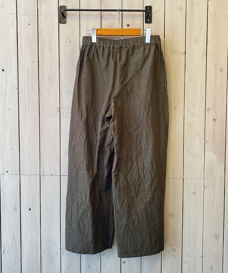 パンツ Vent d'ouest ヴァンドウェスト コットンリネンダンガリーマリンパンツ カーキ VE36602