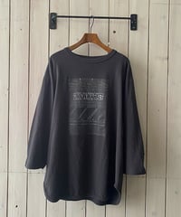 プルオーバー LeMelange  ルメランジュ ショッピングカートモノトーンプリントT ブラック 86410002