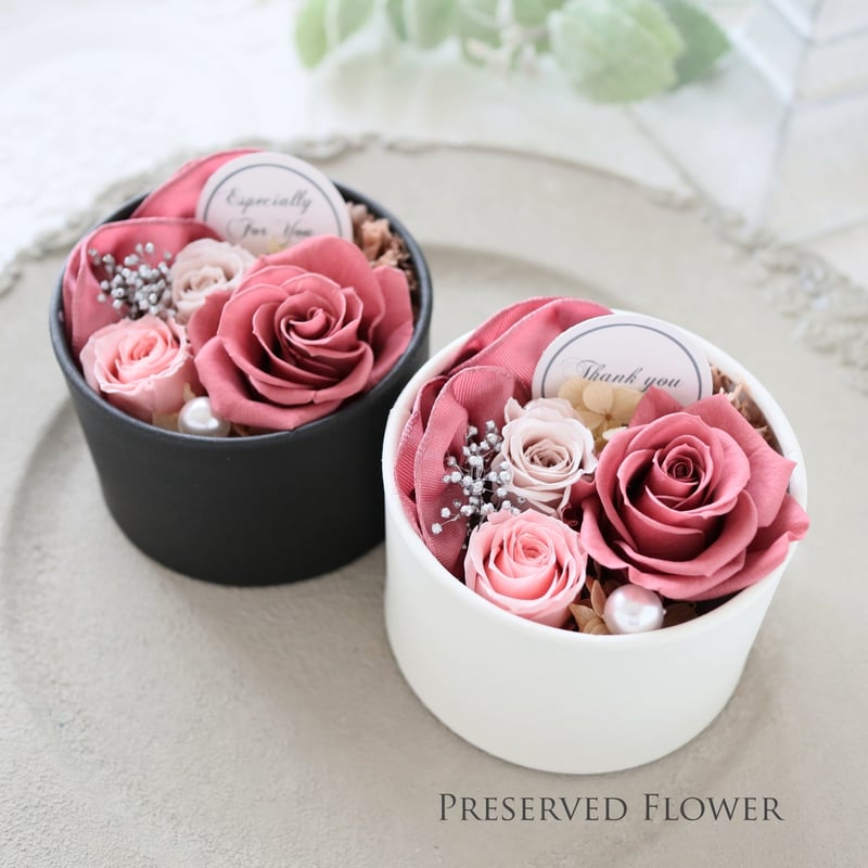 Preserved Flower】くすみピンクの大人可愛いプチフラワーボックス