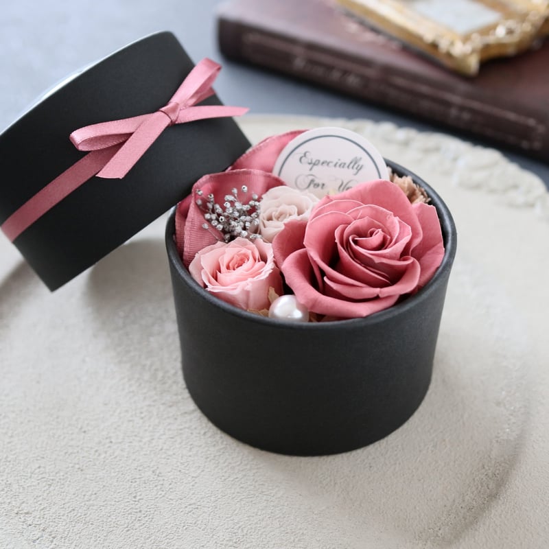 Preserved Flower】くすみピンクの大人可愛いプチフラワーボックス