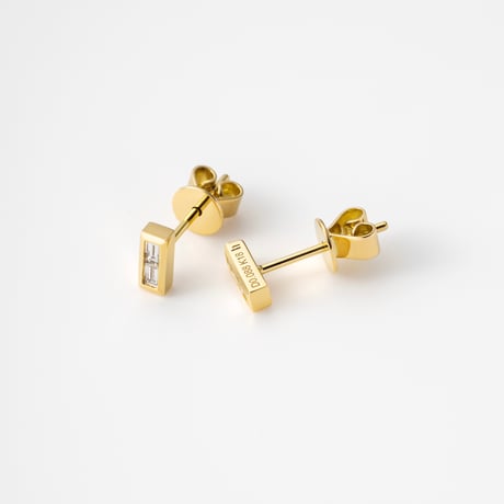 18K Yellow Gold Ice Bar Earring