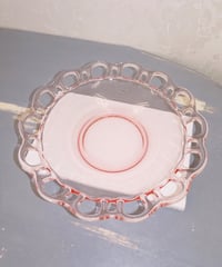 Hocking Glass Company - Pink Lace Edge Bowl