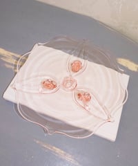 Jeannette Glass Company - Sunflower Pink Cake stand