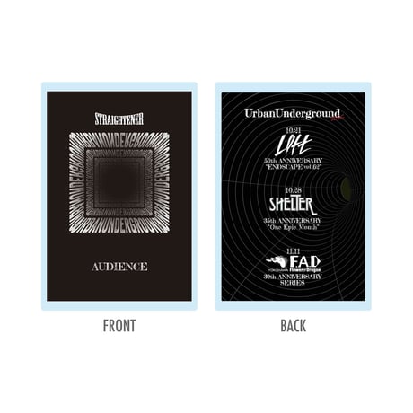 Urban Underground Tee （BLACK）＆ Audience Pass Set