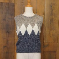 VINTAGE LIZ CLAIBORNE ARGYLE KNIT VEST
