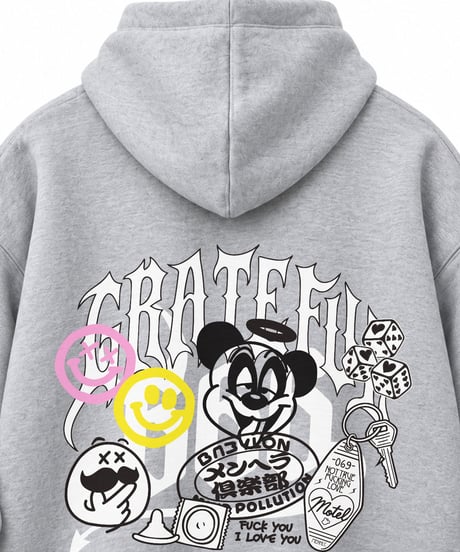 GRAPHIC PULL OVER HOODIE
