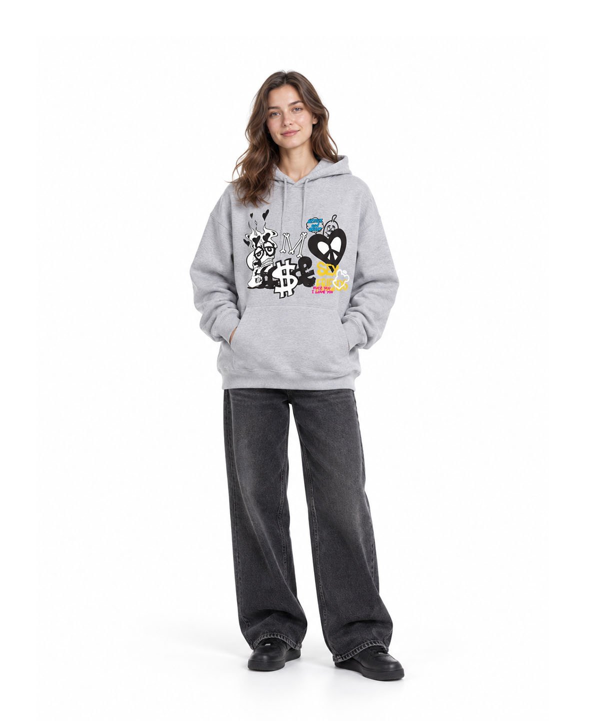 GRAPHIC PULL OVER HOODIE | MENHLC-メンヘラ倶楽部-