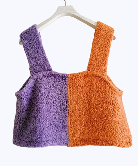 【HCAE】  BICLOR  KNIT BUSTIER  E26A0038