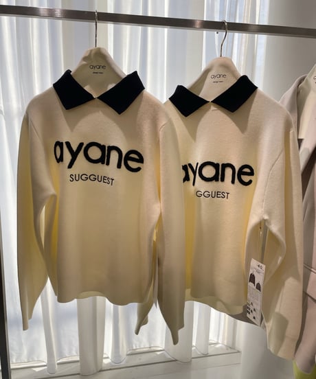 【ayane】ステンカラーロゴニット　876827
