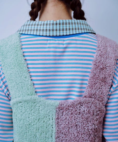 【HCAE】  BICLOR  KNIT BUSTIER  E26A0038