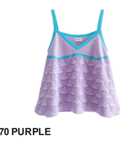 【HCAE】 CONTRAST KNIT CAMISOLE　E27S0013