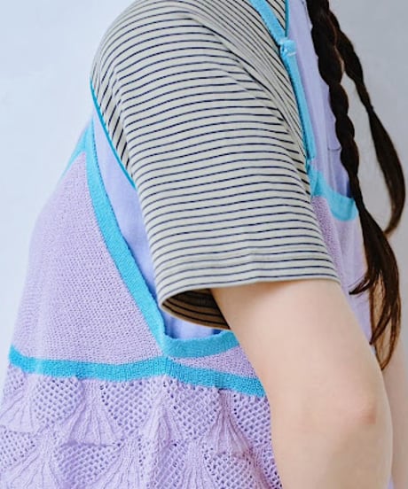 【HCAE】 CONTRAST KNIT CAMISOLE　E27S0013