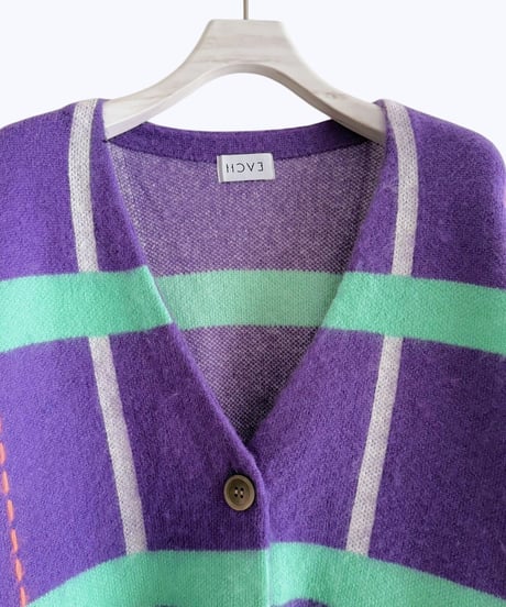 【HCAE】  JACQUARD KNIT CARDIGAN   E26A0044