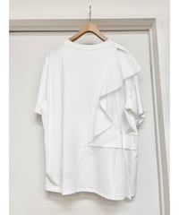 Paulinebleu｜ アシンメトリーレイヤードTシャツ