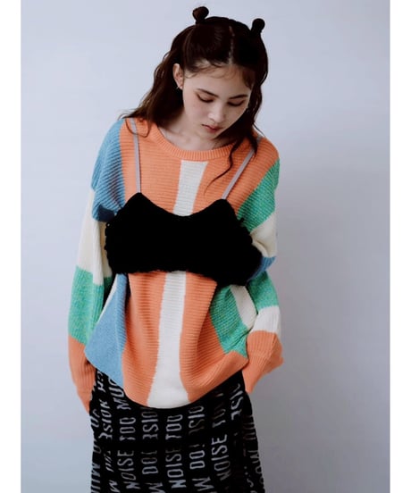 【HCAE】  LOOP KNIT BUSTIER  E26A0032