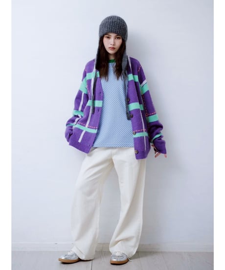 【HCAE】  JACQUARD KNIT CARDIGAN   E26A0044