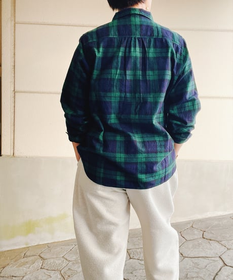 NATURAL LAUNDRY│ネルサイクル刺繍チェックシャツ