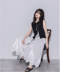 MARGAUX VINTAGE┃タイフロントベスト
