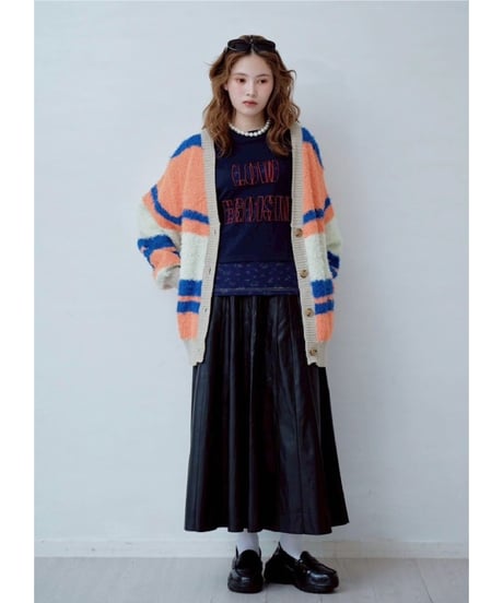 HCAE│ FETHER YARN MULTI COLOR CARDIGAN      E26A0016