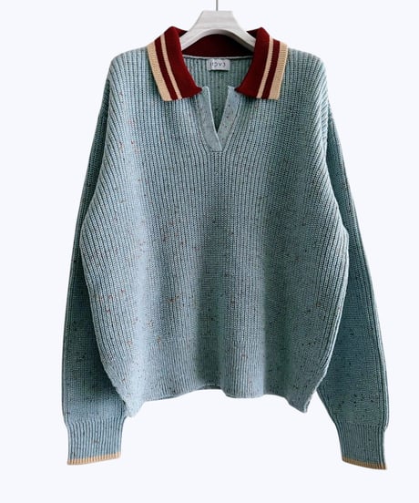 【HCAE】  NEP KNIT PULLIVER  E26A0042
