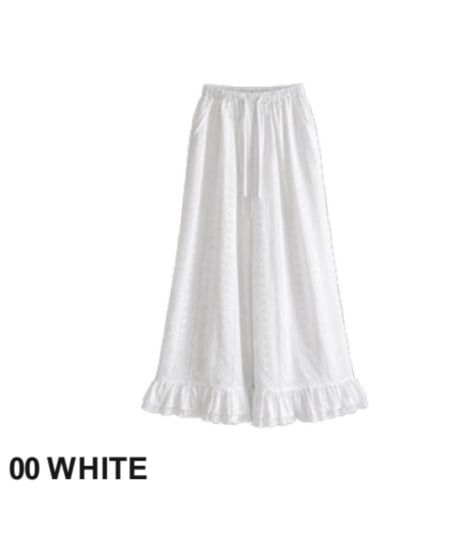 【HCAE】 CUTWORK LACE FRILL PANTS　E27S0004