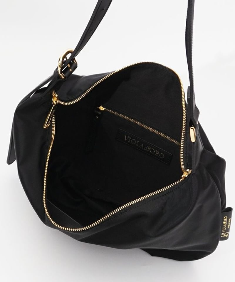 値下げ❣️VIOLADORO ブラック ボディバッグ VIOLAd'ORO│ナイロンボディバッグ V-2248 | TO