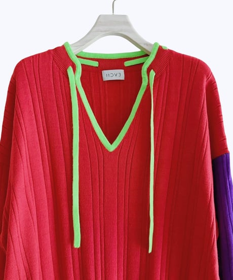 【HCAE】  DAMAGED  KNIT DRESS   E26A0043