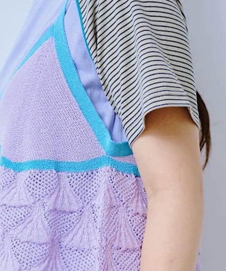 【HCAE】 CONTRAST KNIT CAMISOLE　E27S0013