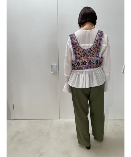 【Lemelange】インドミラー刺繍2WAYベスト 8713704