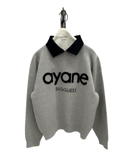 【ayane】ステンカラーロゴニット　876827