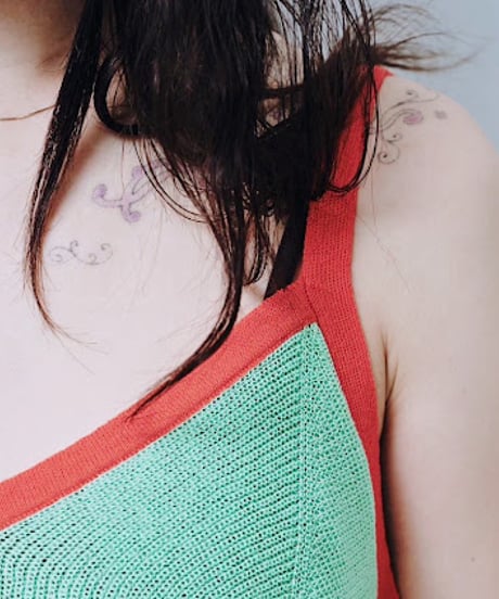 【HCAE】 CONTRAST KNIT CAMISOLE　E27S0013