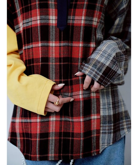 HCAE│ PANELED CHECK PULLOVER