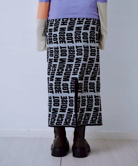 【HCAE】  REVERSIBLE LOGO JACQUARD SKIRT   E26A0039