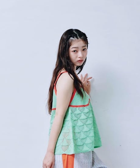 【HCAE】 CONTRAST KNIT CAMISOLE　E27S0013