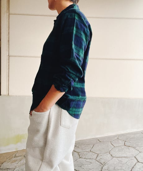 NATURAL LAUNDRY│ネルサイクル刺繍チェックシャツ