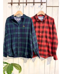 NATURAL LAUNDRY│ネルサイクル刺繍チェックシャツ