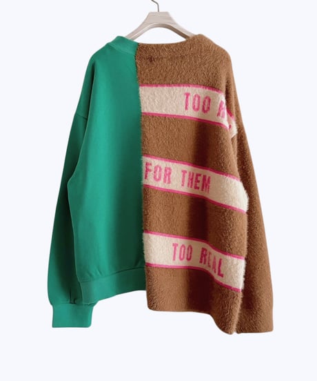 【HCAE】MIXD FABRIC SWEAT SHIRT    E26A0041