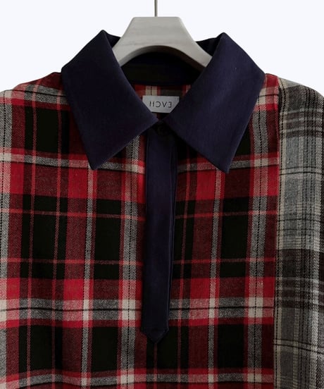 HCAE│ PANELED CHECK PULLOVER