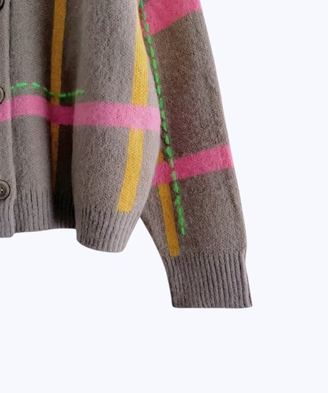 【HCAE】  JACQUARD KNIT CARDIGAN   E26A0044