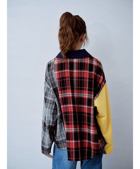 HCAE│ PANELED CHECK PULLOVER