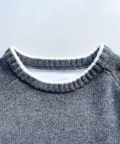 ANTHOM│ 異素材切替ローゲージKNIT　A41540