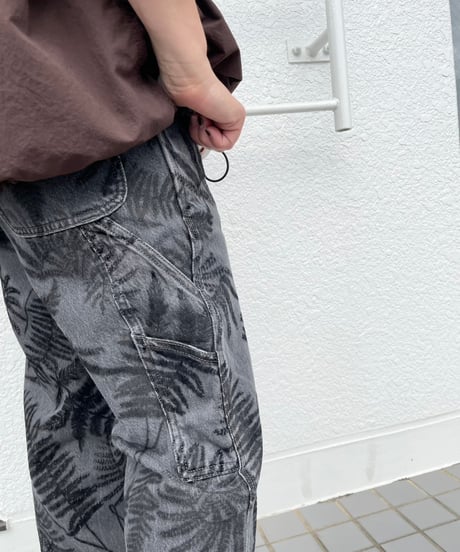 【Lemelange】 フロッキープリントデニムパンツ  8713502