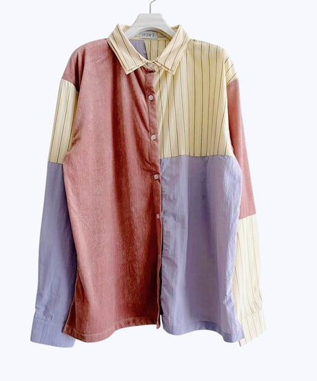 【HCAE】 MIXD PANEL SHIRT　E26A0030