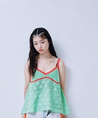【HCAE】 CONTRAST KNIT CAMISOLE　E27S0013