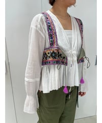 【Lemelange】インドミラー刺繍2WAYベスト 8713704