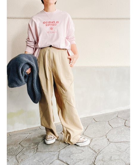 NATURAL LAUNDRY│ミニ裏毛コーヒープリントプルオーバー