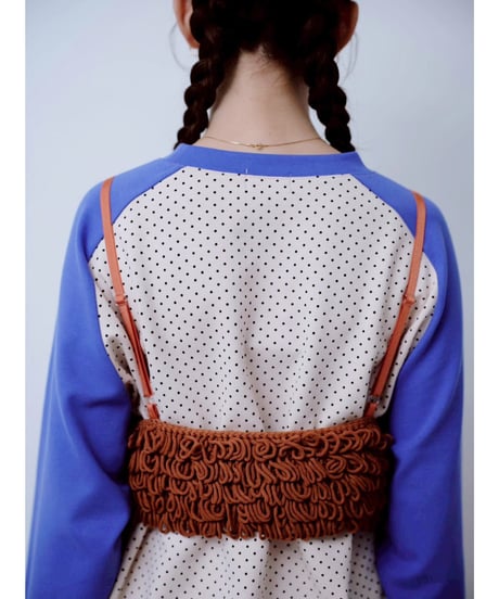 【HCAE】  LOOP KNIT BUSTIER  E26A0032